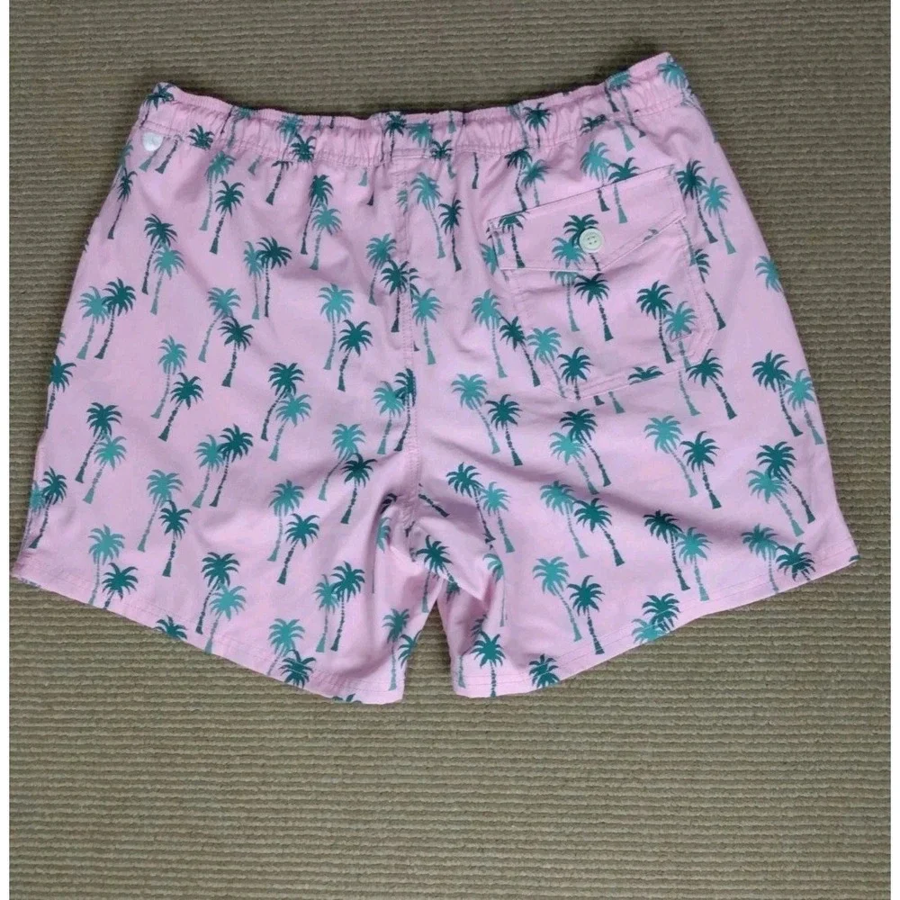 J. CREW Flex Men's Palm Print Swim Wear Shorts Large‎ Pink